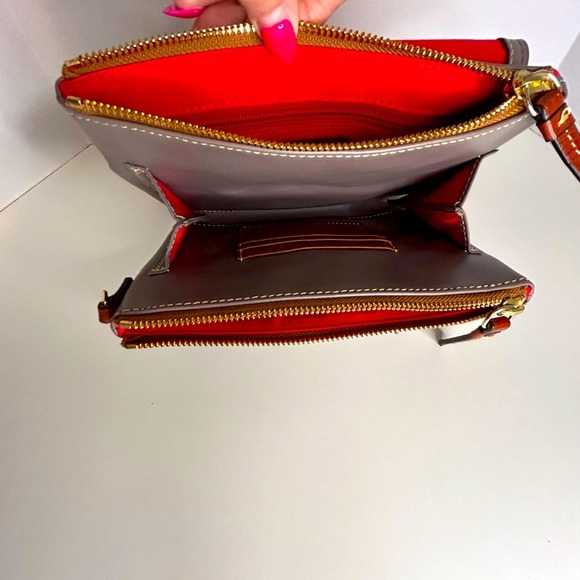 Dooney & Bourke Taupe Leather Crossbody - Picture 13 of 15